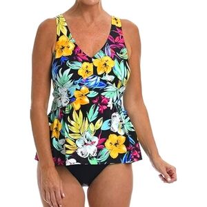 Maxine Of Hollywood Floral Tankini Top
